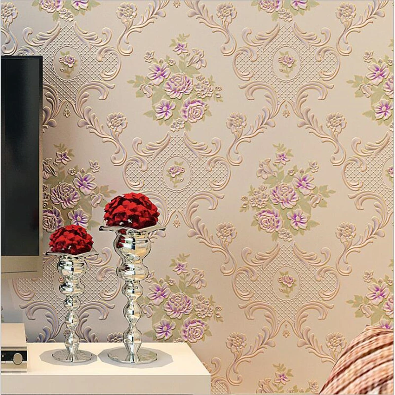 beibehang Continental 3D living room TV background wall warm bedroom wallpaper fresh garden flowers non-woven wall paper
beibehang Continental 3D living room TV background wall warm bedroom wallpaper fresh garden flowers non-woven wall paper
