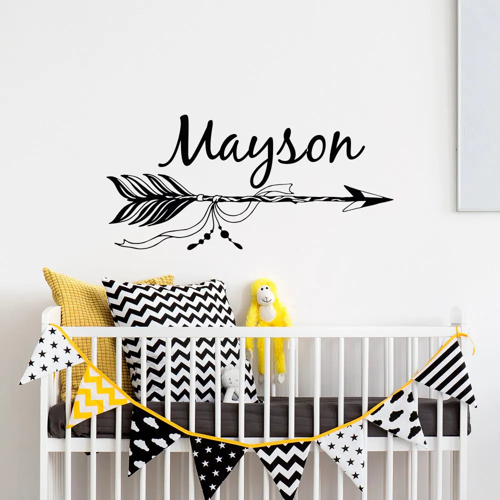 Art Design Arrows With Custom Personalized Name Wall Decal Kids Bedroom Art Decor Vinyl Wall Sticker Nursery Room Decor M-13
Art Design Arrows With Custom Personalized Name Wall Decal Kids Bedroom Art Decor Vinyl Wall Sticker Nursery Room Decor M-13