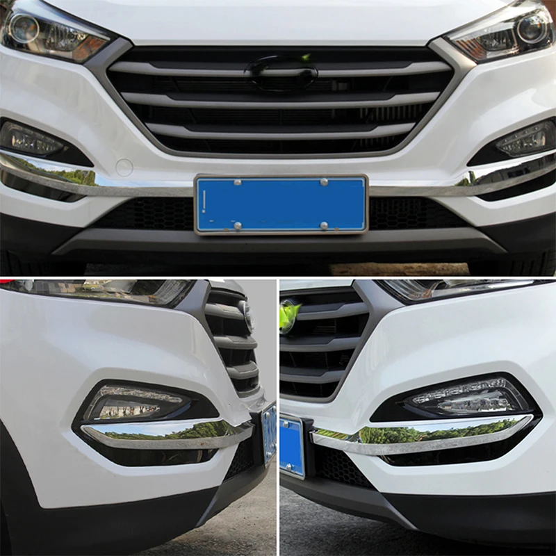 BOOMBLOCK Chrome Front Bumper Fog Lamp Lights Frame Cover Kit Trim 2 Piece / Set Fit For Hyundai Tucson 2016 2017 ABS Exterior
BOOMBLOCK Chrome Front Bumper Fog Lamp Lights Frame Cover Kit Trim 2 Piece / Set Fit For Hyundai Tucson 2016 2017 ABS Exterior