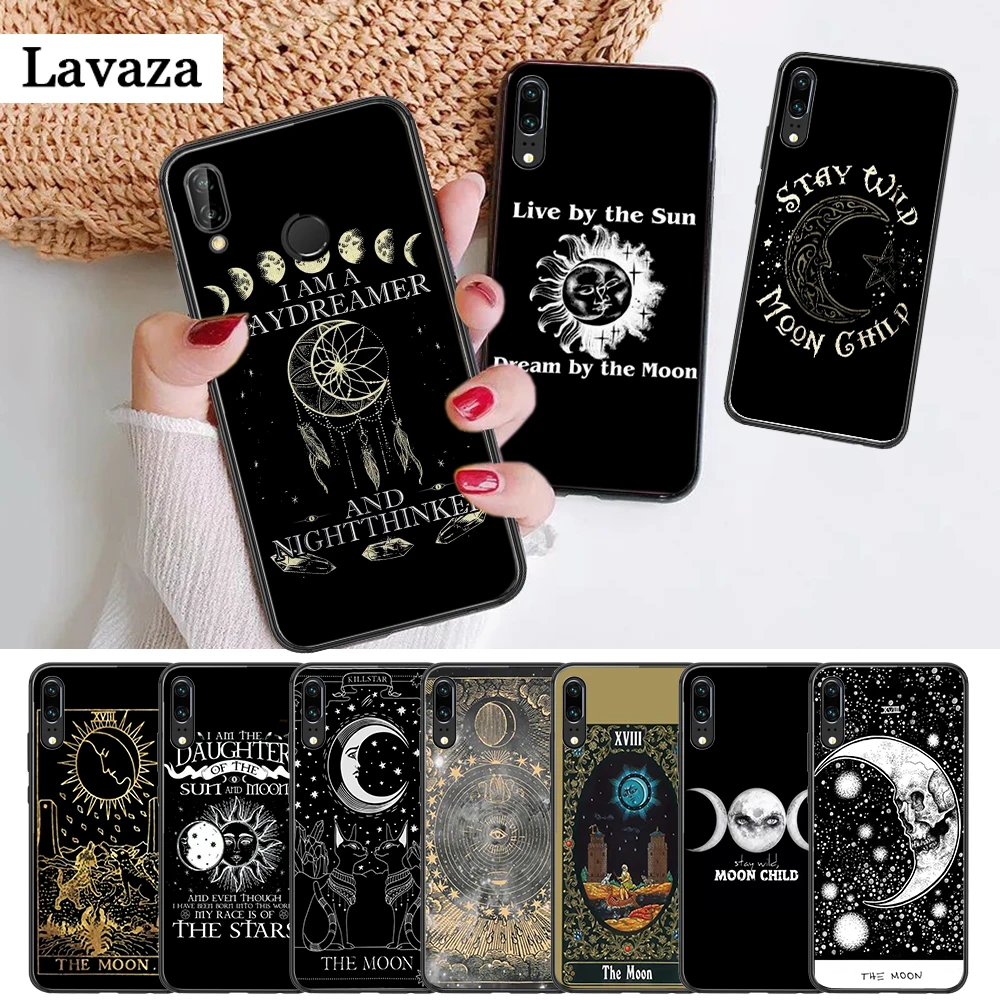Силиконовый чехол Augur Moon Tarot Divine для Huawei P8 Lite 2015 2017 P9 2016 Mimi P10 P20 Pro P Smart Z P30 2019|Бамперы|