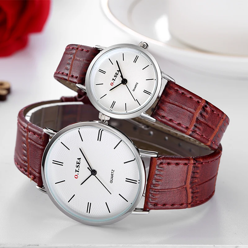 Luxury O.T.SEA Brand Silver Case Pair Leather watches Men Women Ladies Lovers Fashion Dress Quartz Wristwatch 6688-5
Luxury O.T.SEA Brand Silver Case Pair Leather watches Men Women Ladies Lovers Fashion Dress Quartz Wristwatch 6688-5