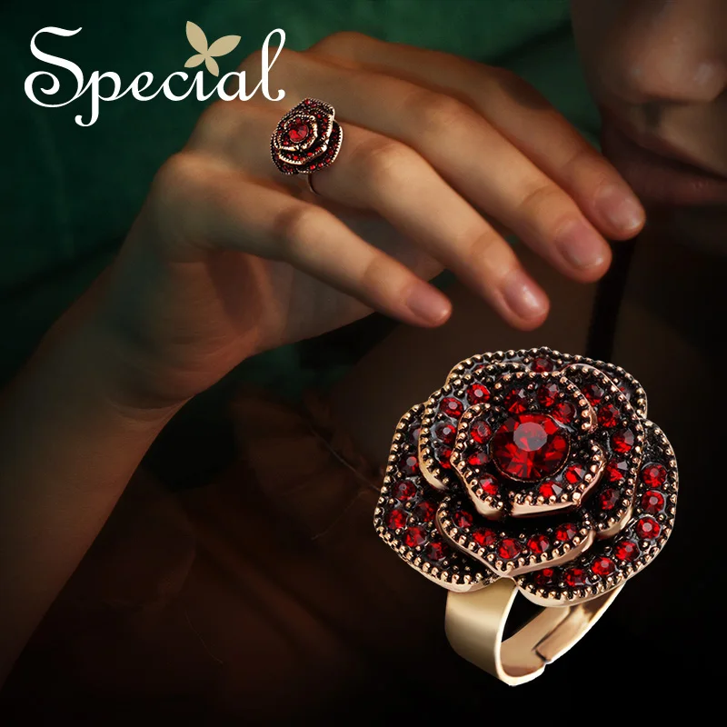 Special European and American retro style skin lining rose opening adjustable ring female gentle dark night rose S1802R
Special European and American retro style skin lining rose opening adjustable ring female gentle dark night rose S1802R