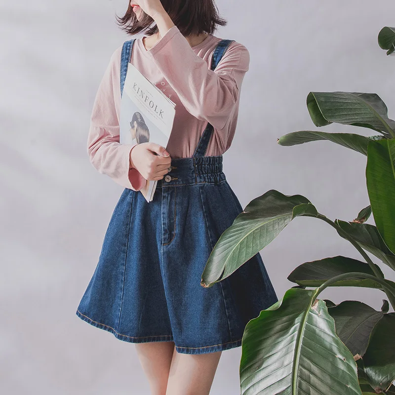 2019 Korean Summer Vintage Sweet Preppy Style Skirt Women Jeans Blue Suspender Skirt Blue Casual Denim Straps Overall Mini Skirt
2019 Korean Summer Vintage Sweet Preppy Style Skirt Women Jeans Blue Suspender Skirt Blue Casual Denim Straps Overall Mini Skirt