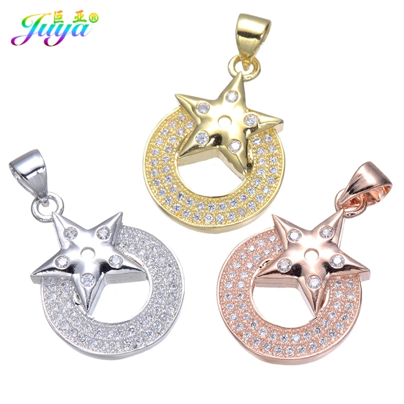 Handmade Jewelry Components Gold/Rose Gold Cubic Zirconia Star Round Charm Pendants For Women Men Fashion Jewelry Making
Handmade Jewelry Components Gold/Rose Gold Cubic Zirconia Star Round Charm Pendants For Women Men Fashion Jewelry Making