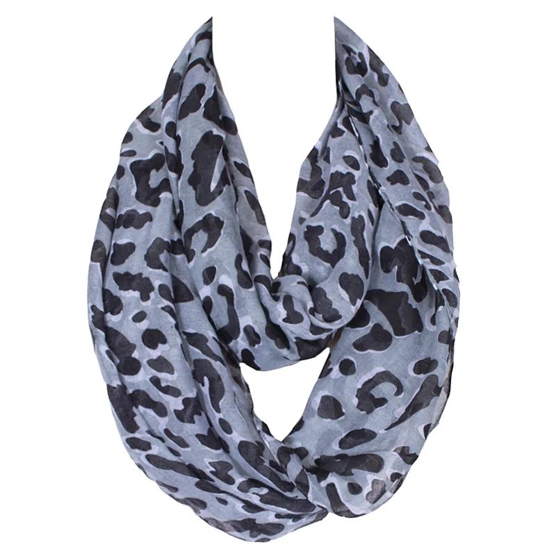 Winter Warm Leopard Print Lightweight Infinity Scarf Gray Polyester Ring Scarves 180*70 cm
Winter Warm Leopard Print Lightweight Infinity Scarf Gray Polyester Ring Scarves 180*70 cm