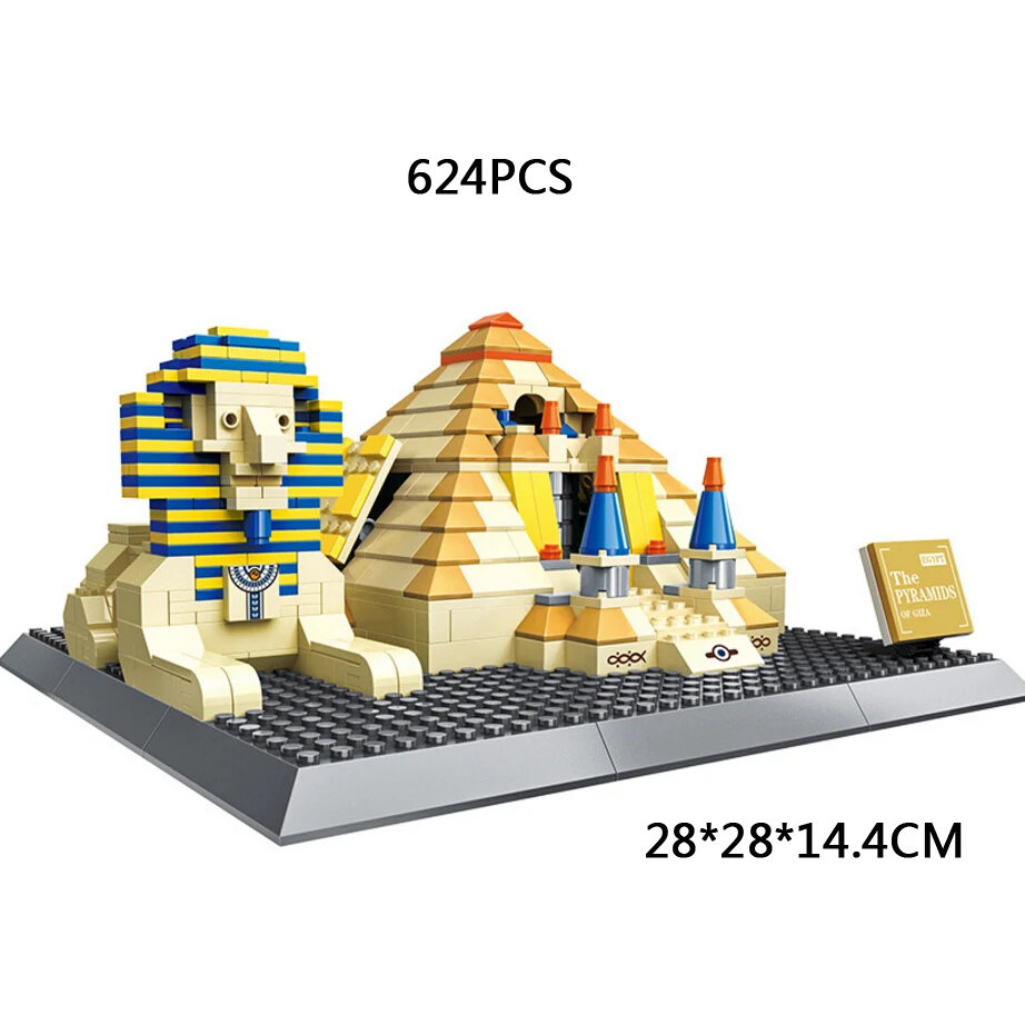 World famous historical Architecture Egypt Great Pyramid of Giza moc building block Pyramid of Khufu sphinx bricks model toys
World famous historical Architecture Egypt Great Pyramid of Giza moc building block Pyramid of Khufu sphinx bricks model toys