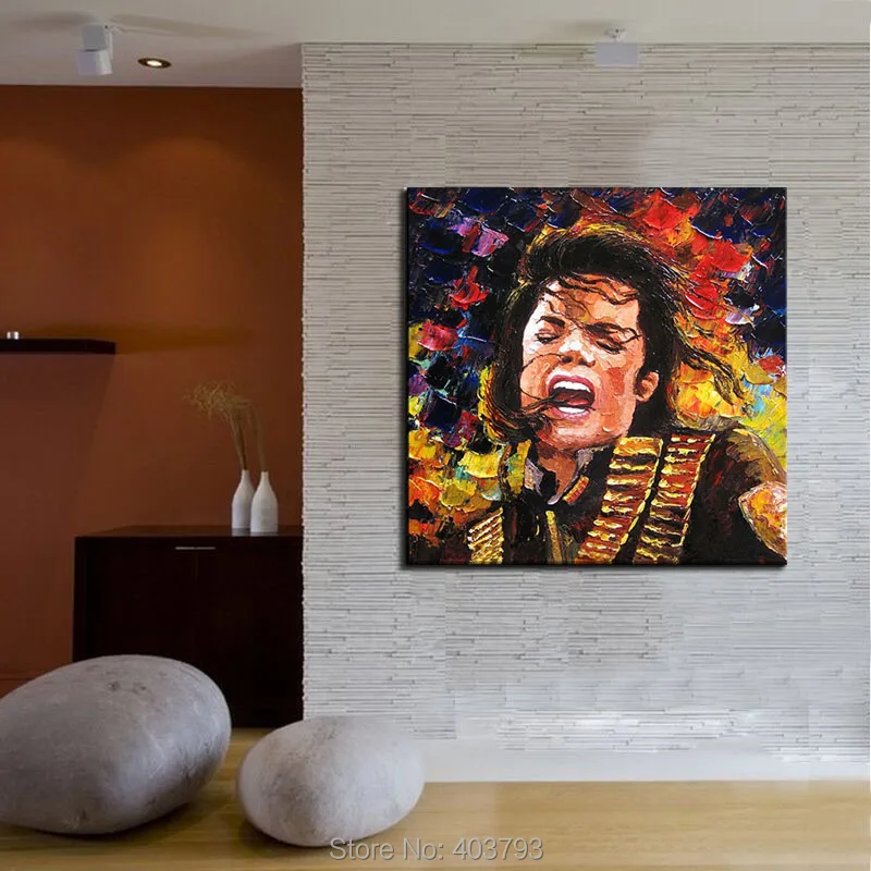 Hand Painted Oil Painting No Framed Music Star Michael Jackson Painting On Canvas Abstract Knife Figure Modern Wall Pictures Art
Hand Painted Oil Painting No Framed Music Star Michael Jackson Painting On Canvas Abstract Knife Figure Modern Wall Pictures Art