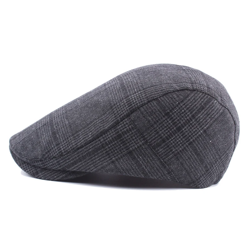 Casquette casual men's flat cap summer linen beret male plaid gray houndstooth breathable cap brand duck lips driving cap BLM15
Casquette casual men's flat cap summer linen beret male plaid gray houndstooth breathable cap brand duck lips driving cap BLM15