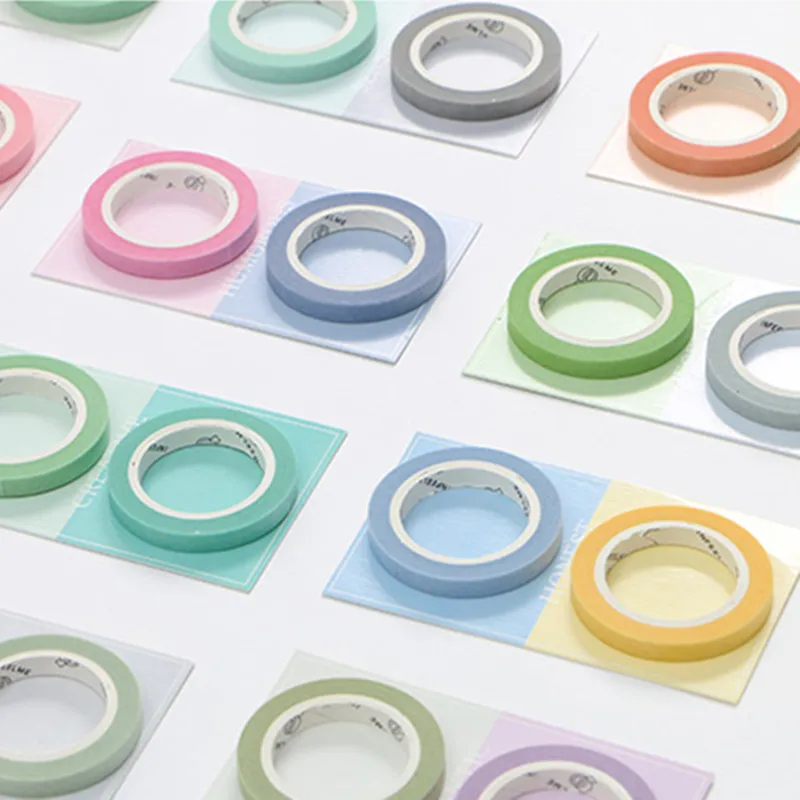 2pcs/pack Macaron Color Wash Tape 5mm Wide Rainbow Color Paper Masking Tapes Japanese Washi Tape DIY Scrapbooking Sticker
2pcs/pack Macaron Color Wash Tape 5mm Wide Rainbow Color Paper Masking Tapes Japanese Washi Tape DIY Scrapbooking Sticker