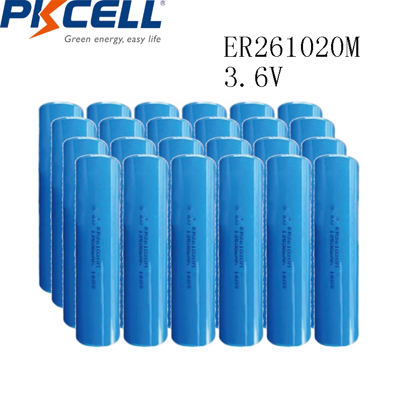 24 шт./лот PKCELL ER261020M 12500 мАч 3 6 В литиевая батарея вольт Li SOCl2 Мощная для компьютера