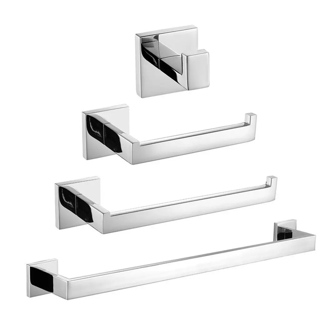 Chrome Finish Bathroom Hardware Set Stainless Steel Towel Bar Toilet Paper Holder Robe Hooks Bathroom Shelf Wall Mounted
Chrome Finish Bathroom Hardware Set Stainless Steel Towel Bar Toilet Paper Holder Robe Hooks Bathroom Shelf Wall Mounted