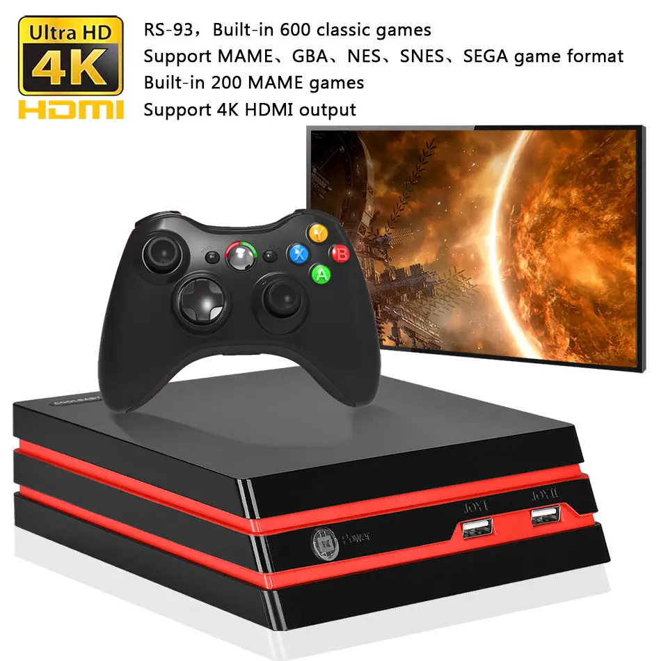 New game console RS-93 HDMI wireless dual output support 4K HD quality built-in 600 games
New game console RS-93 HDMI wireless dual output support 4K HD quality built-in 600 games