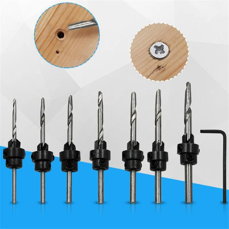 7pcs Set 3.0MM-5.5MM Wood Screw Drill Bit Sink Hole Core Drilling Bits Reamer Woodworking Tool
7pcs Set 3.0MM-5.5MM Wood Screw Drill Bit Sink Hole Core Drilling Bits Reamer Woodworking Tool