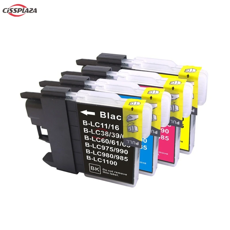 Чернильный картридж CISSPLAZA 4pk LC39 LC39BK CL39C LC39M LC39Y LC985 для Brother DCP J315W J515W J125 MFC-J265W j220 J410 J415w