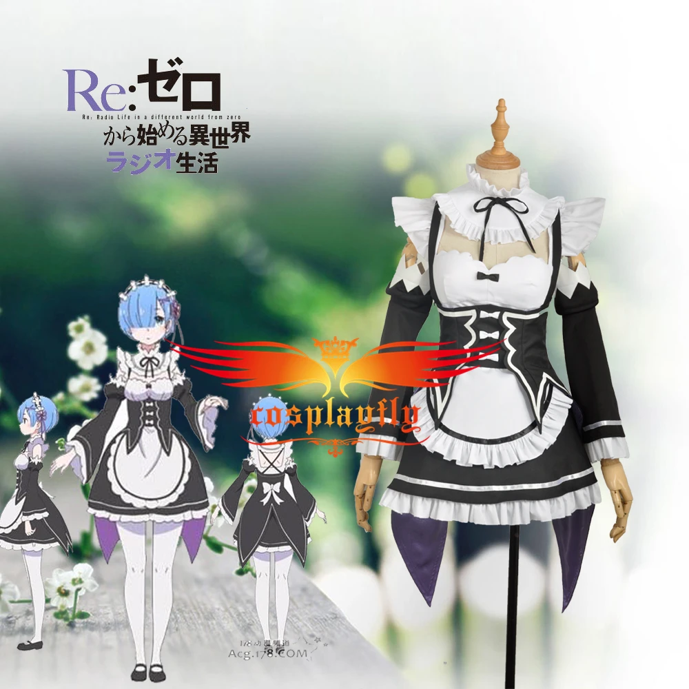 Аниме Re:Zero/Re: жизнь в другом мире от Zero Rem Maid наряд косплей костюм XS XL для взрослых