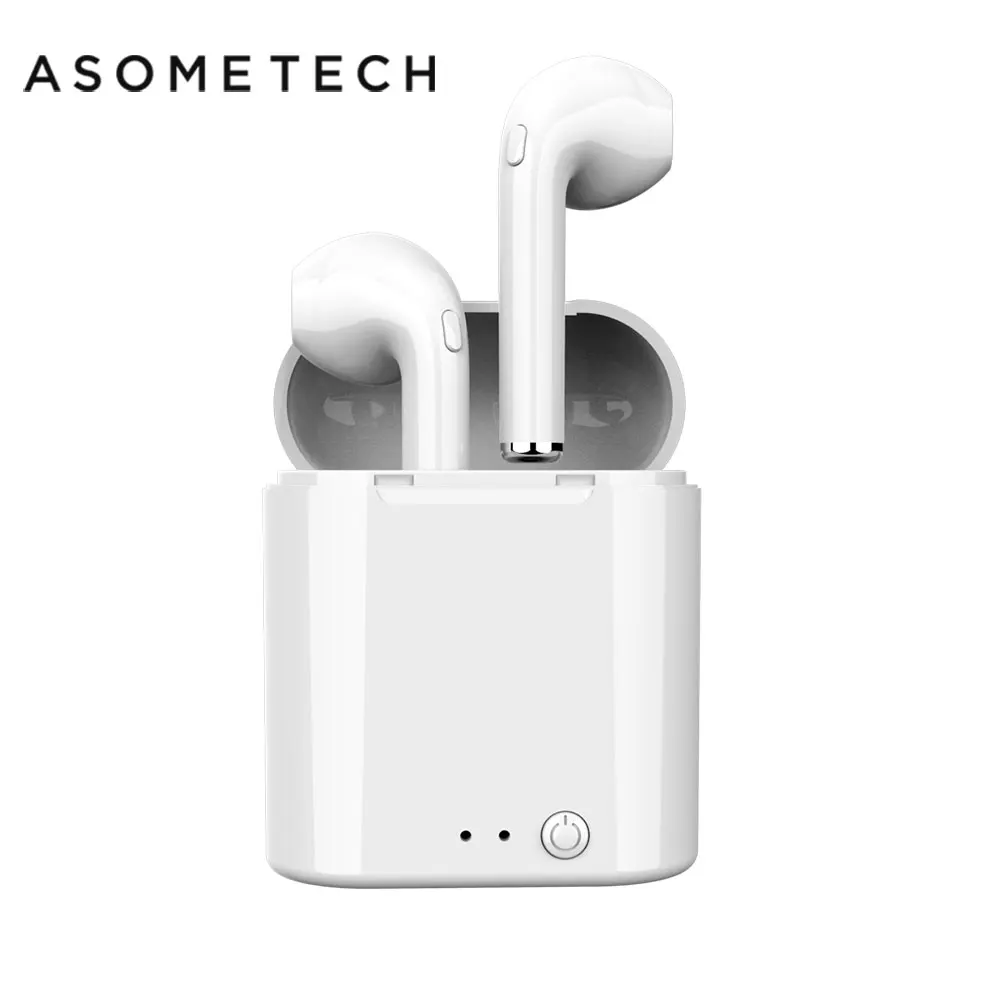 Фото I7 Mini TWS Bluetooth наушники гарнитура с зарядной коробкой для iPhone Android беспроводные Samsung