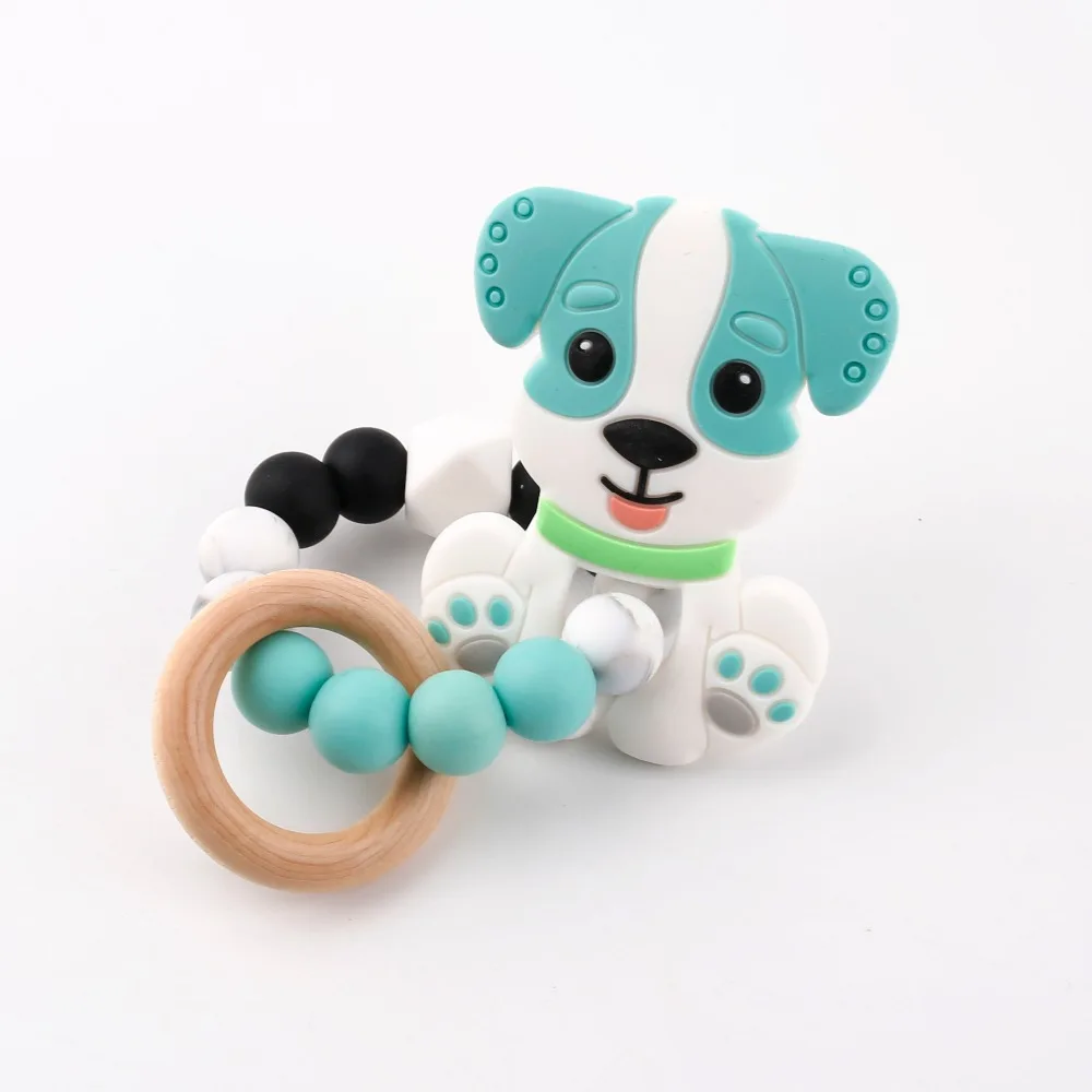 Bite Bites Silicone Blue Dog Can Chew BPA Free Wooden Ring Silicone Gray Silicone Baby Toys Rattle Teether Mordedor Bijtring
Bite Bites Silicone Blue Dog Can Chew BPA Free Wooden Ring Silicone Gray Silicone Baby Toys Rattle Teether Mordedor Bijtring