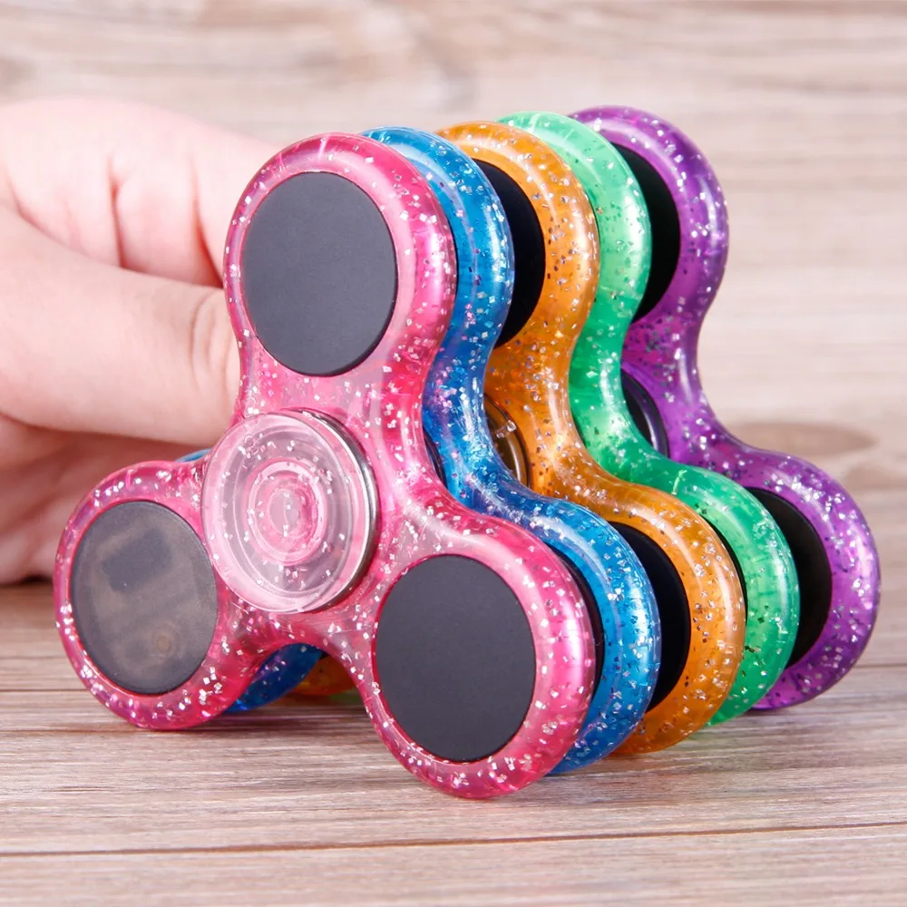 Новый Свет Fidget Spinner светодио дный стресс рук Спиннеры светятся в темноте Figet