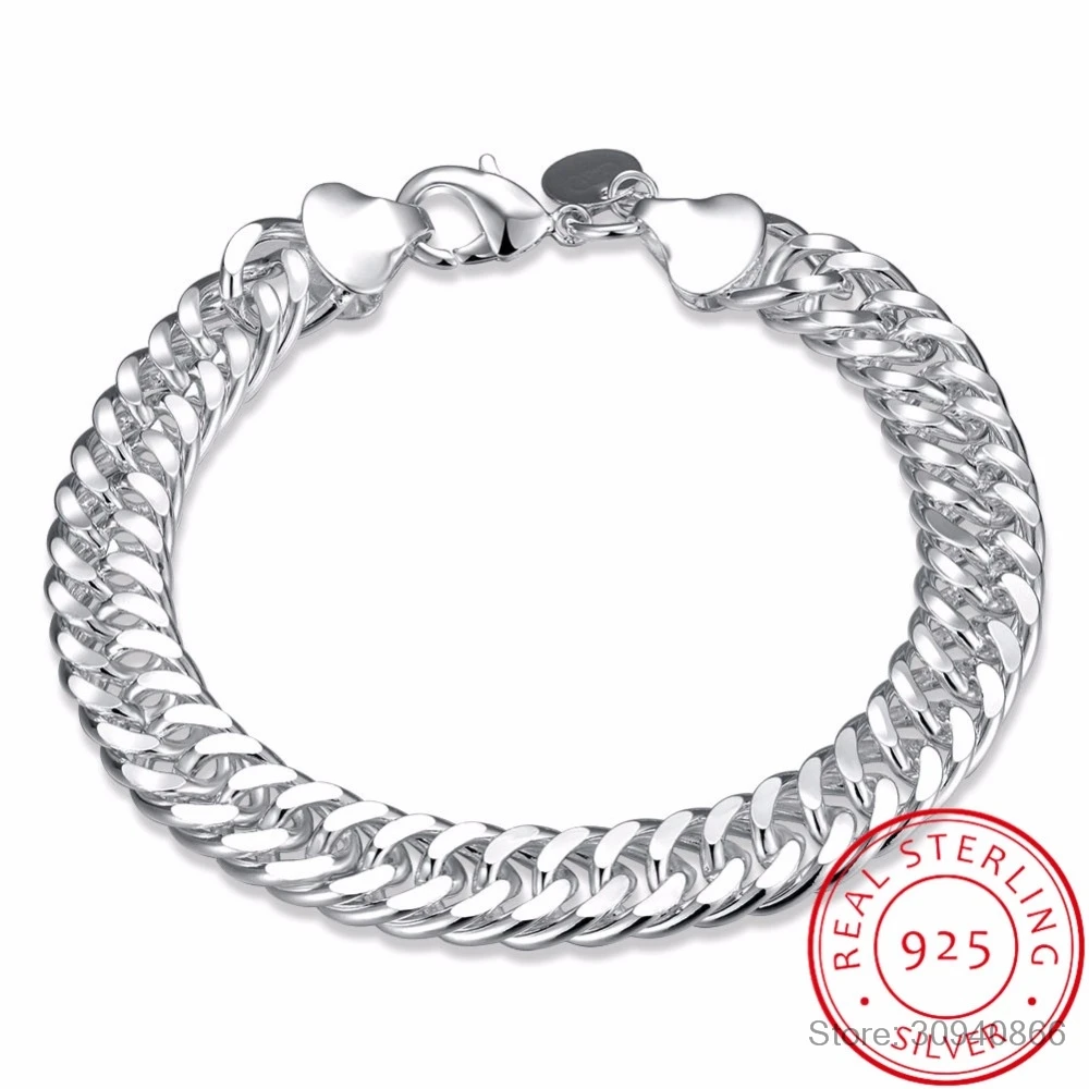 SMTCAT Men's Jewelry 10mm Wide 8'' Bracelet 925 Stamp Silver Color Charm Snake Chain Bracelet & Bangle Pulseiras de Prata
SMTCAT Men's Jewelry 10mm Wide 8'' Bracelet 925 Stamp Silver Color Charm Snake Chain Bracelet & Bangle Pulseiras de Prata