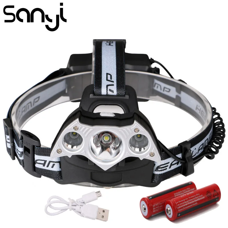 SANYI 1*T6+2*XPE Headlamp 4 Modes Flashlight Head Super Bright LED Headlight Camping Fishing Outdoor Light Lamp
SANYI 1*T6+2*XPE Headlamp 4 Modes Flashlight Head Super Bright LED Headlight Camping Fishing Outdoor Light Lamp