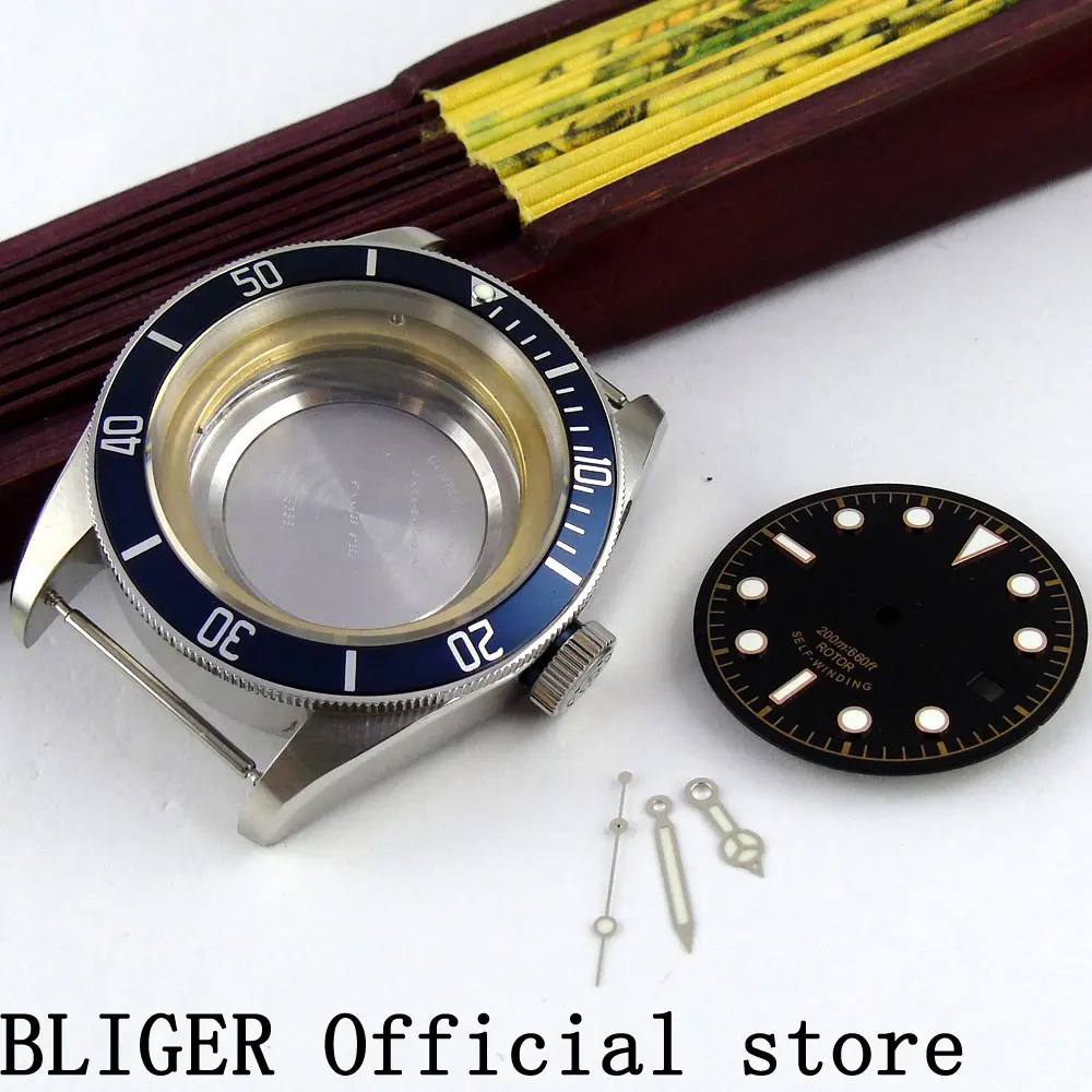 BLIGER 41MM Stainless Steel Case Sapphire Glass Watch Case+Luminous Hands+Dial Fit Miyota 8215 8205 Automatic Movement C42
BLIGER 41MM Stainless Steel Case Sapphire Glass Watch Case+Luminous Hands+Dial Fit Miyota 8215 8205 Automatic Movement C42