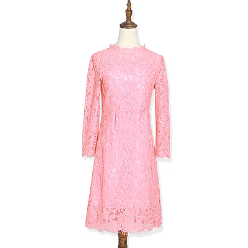 Spring 2019 Dress Sexy Pink Lace Full O Neck Large size Women Hollow Out Fashion Night Club Body com Party Dresses Wholesale
Spring 2019 Dress Sexy Pink Lace Full O Neck Large size Women Hollow Out Fashion Night Club Body com Party Dresses Wholesale