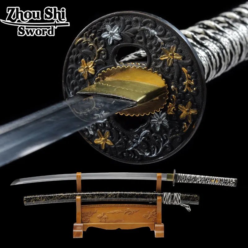 Фото Катана шверт 1095 Высокоуглеродистая сталь самурайский меч ручной - купить