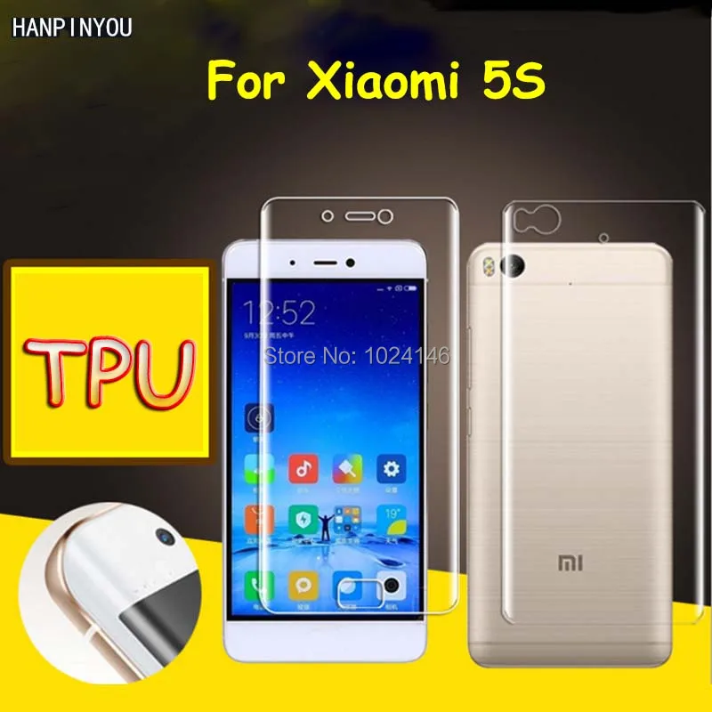 Front / Back Full Coverage Clear Soft TPU Film Screen Protector For Xiaomi Mi5s Mi 5s Cover Curved Parts (Not Tempered Glass)
Front / Back Full Coverage Clear Soft TPU Film Screen Protector For Xiaomi Mi5s Mi 5s Cover Curved Parts (Not Tempered Glass)