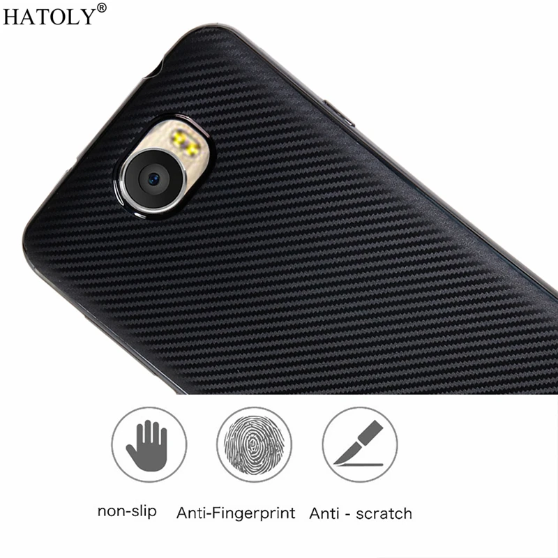 Чехол HATOLY для Huawei Y5 II Honor 5A LYO-L21 Ультратонкий Мягкий ТПУ чехол из углеродного