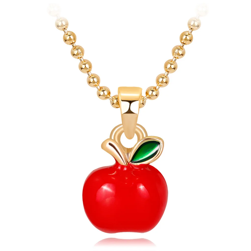 Модные очаровательные Red Apple шаблон кулон с 42 + 5 см ожерелья Рождественский