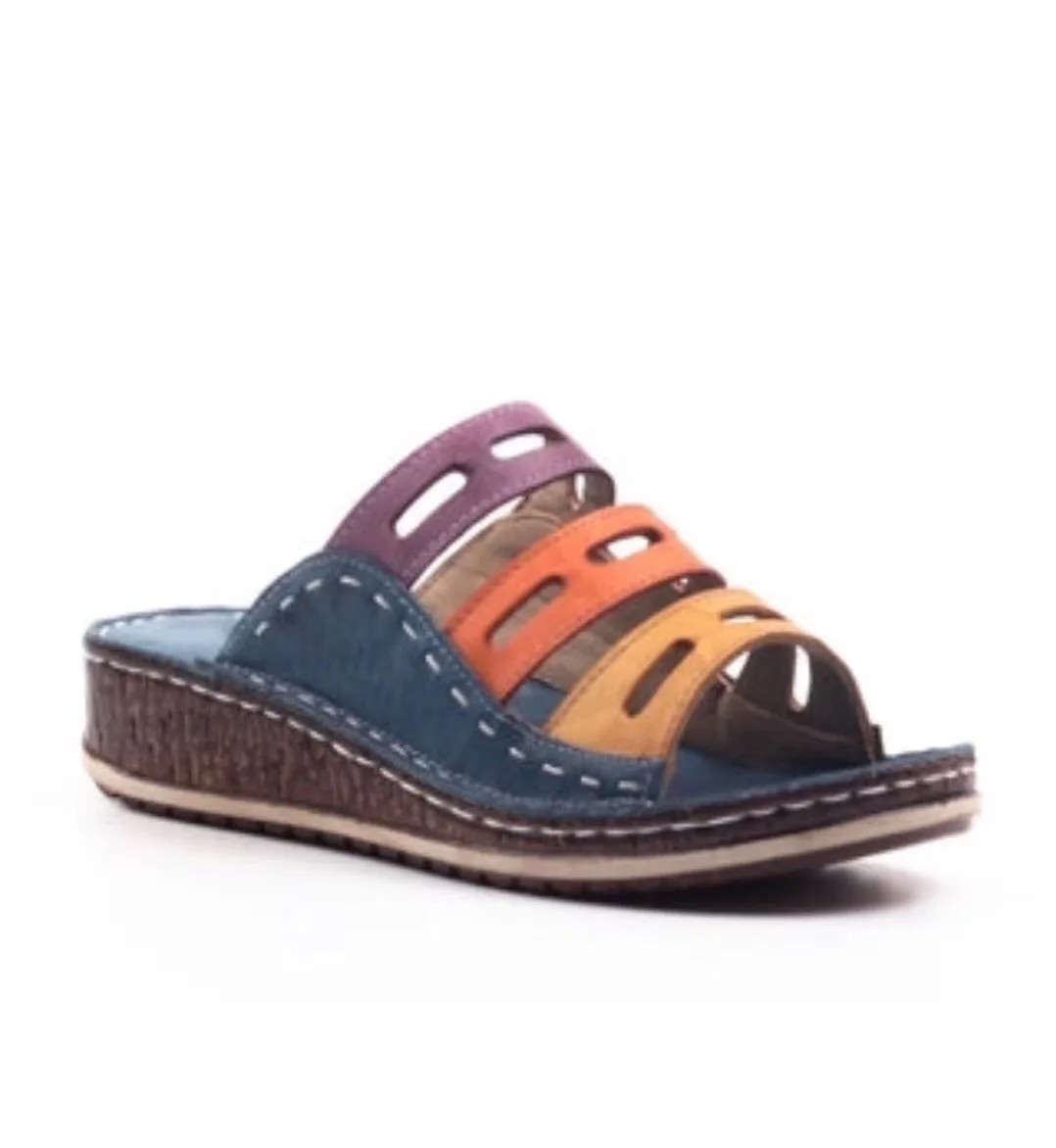 Summer Women Lady Fashion Three-color stitching color Casual Low Wedge Heel Beach Open Peep Toe Sandals Slippers Shoes 569
Summer Women Lady Fashion Three-color stitching color Casual Low Wedge Heel Beach Open Peep Toe Sandals Slippers Shoes 569