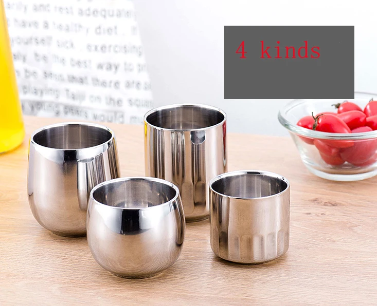 Hot Tea Coffee Mugs Double Layer Wine Cup Scald-proof Stainless Steel Cup Drinkware Kitchen Tools Restaurant Kindergarten Cup
Hot Tea Coffee Mugs Double Layer Wine Cup Scald-proof Stainless Steel Cup Drinkware Kitchen Tools Restaurant Kindergarten Cup