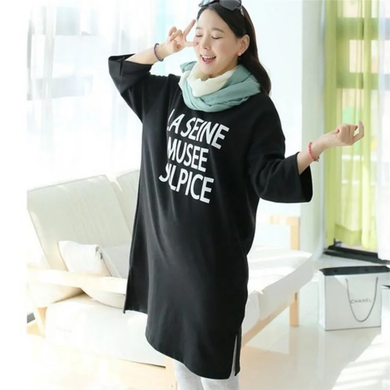 Maternity Cloth Pregnant women dress maternity long Hoodie Dress pregnant women skirt Korean black white t-shirt Dress Plus Size
Maternity Cloth Pregnant women dress maternity long Hoodie Dress pregnant women skirt Korean black white t-shirt Dress Plus Size