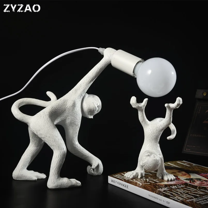 Nordic Simple Personality Creative Resin Monkey Table Lamp Living Room Home Decor Bedroom Lamps Bar Art Deco Monkey Table Lights
Nordic Simple Personality Creative Resin Monkey Table Lamp Living Room Home Decor Bedroom Lamps Bar Art Deco Monkey Table Lights