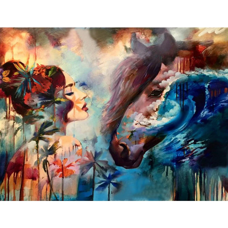 YIKEE 3d diamond painting horses Home Decor Full Square/Round Drill Resin DIY Mosaic Diamond Embroidery k1739 
YIKEE 3d diamond painting horses Home Decor Full Square/Round Drill Resin DIY Mosaic Diamond Embroidery k1739