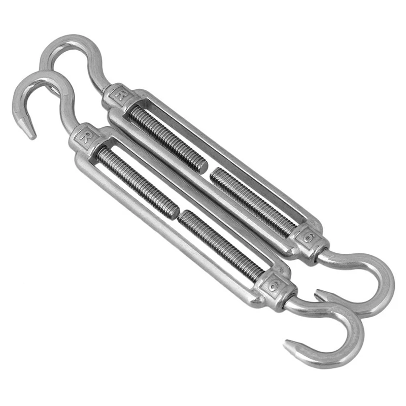 2Pcs M10 238mm Turnbuckle Wire Rope Stainless Steel Hook & Hook Tension Turnbuckle Strainer Fence Wire Turnbuckle Hook To Hook
2Pcs M10 238mm Turnbuckle Wire Rope Stainless Steel Hook & Hook Tension Turnbuckle Strainer Fence Wire Turnbuckle Hook To Hook