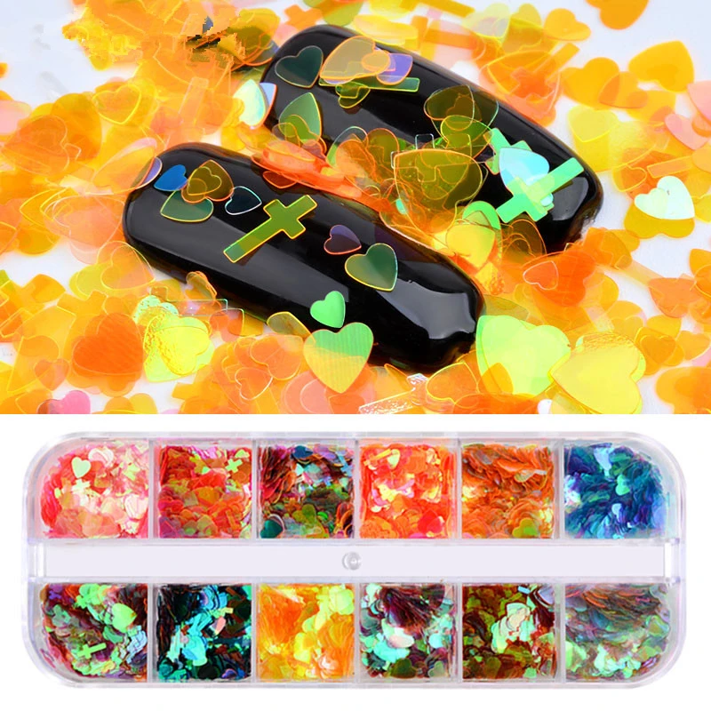 12 color/set Ultrathin Mixed Size Mermaid Sequin Nail Art Decorations Glitter 3D Love And the Cross Design Flakes Manicure Tools
12 color/set Ultrathin Mixed Size Mermaid Sequin Nail Art Decorations Glitter 3D Love And the Cross Design Flakes Manicure Tools