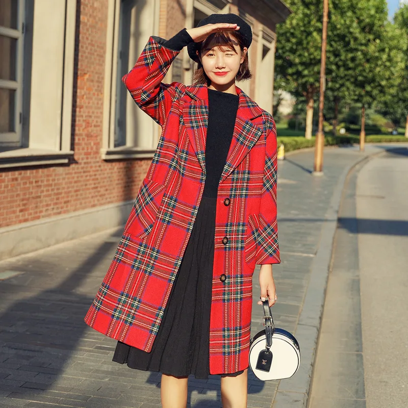 2018 Women woolen coat winter long coats women plaid jacket female Blends woolen warm overcoat femininos ladies Clothing
2018 Women woolen coat winter long coats women plaid jacket female Blends woolen warm overcoat femininos ladies Clothing