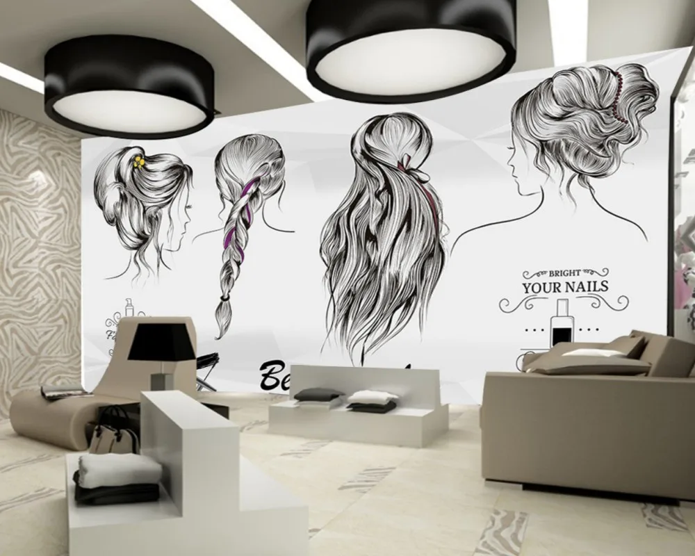 Custom 3D Beauty Salons Wallpaper Europe and the United State Industrial Cement Wall Beauty Salon Barber Shop
Custom 3D Beauty Salons Wallpaper Europe and the United State Industrial Cement Wall Beauty Salon Barber Shop