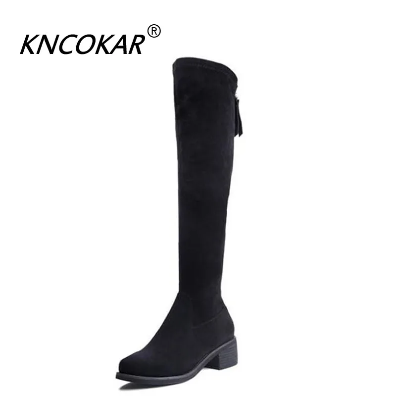 KNCOKAR fall new style boots women's shoes with knee high in style round head high boots
KNCOKAR fall new style boots women's shoes with knee high in style round head high boots