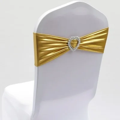 Shiny Metallic Gold Colour Spandex Bands Lycra Sash For Chair Covers Sash With Heart Shape Buckle Wedding Decoration Wholesale
Shiny Metallic Gold Colour Spandex Bands Lycra Sash For Chair Covers Sash With Heart Shape Buckle Wedding Decoration Wholesale
