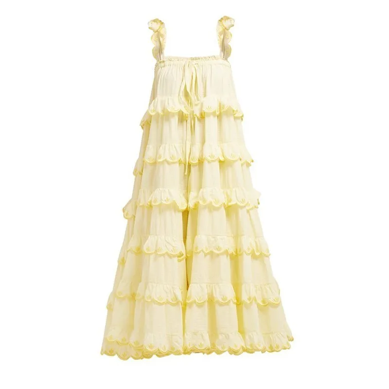 TWOTWINSTYLE Elegant Sleeveless Women Dress Strapless Off Shoulder Oversized Ruffles Midi Dresses Female Fashion 2020 Summer
TWOTWINSTYLE Elegant Sleeveless Women Dress Strapless Off Shoulder Oversized Ruffles Midi Dresses Female Fashion 2020 Summer