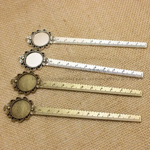 5pcs/lot two color Alloy Cameo Round flower ruler Bookmarks 28*138mm(Fit 20mm) Round Cabochon Settings T0251
5pcs/lot two color Alloy Cameo Round flower ruler Bookmarks 28*138mm(Fit 20mm) Round Cabochon Settings T0251