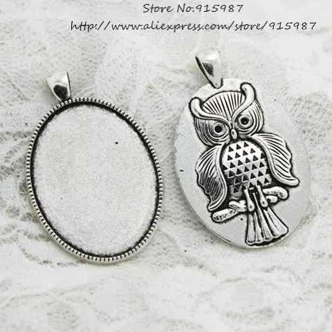 Sweet Bell 8pcs Antique silver Oval Cameo Cabochon owl Pendant Settings 33*51mm (Fit 30*40mm Dia) Pendant Blanks Charms 6D1054
Sweet Bell 8pcs Antique silver Oval Cameo Cabochon owl Pendant Settings 33*51mm (Fit 30*40mm Dia) Pendant Blanks Charms 6D1054