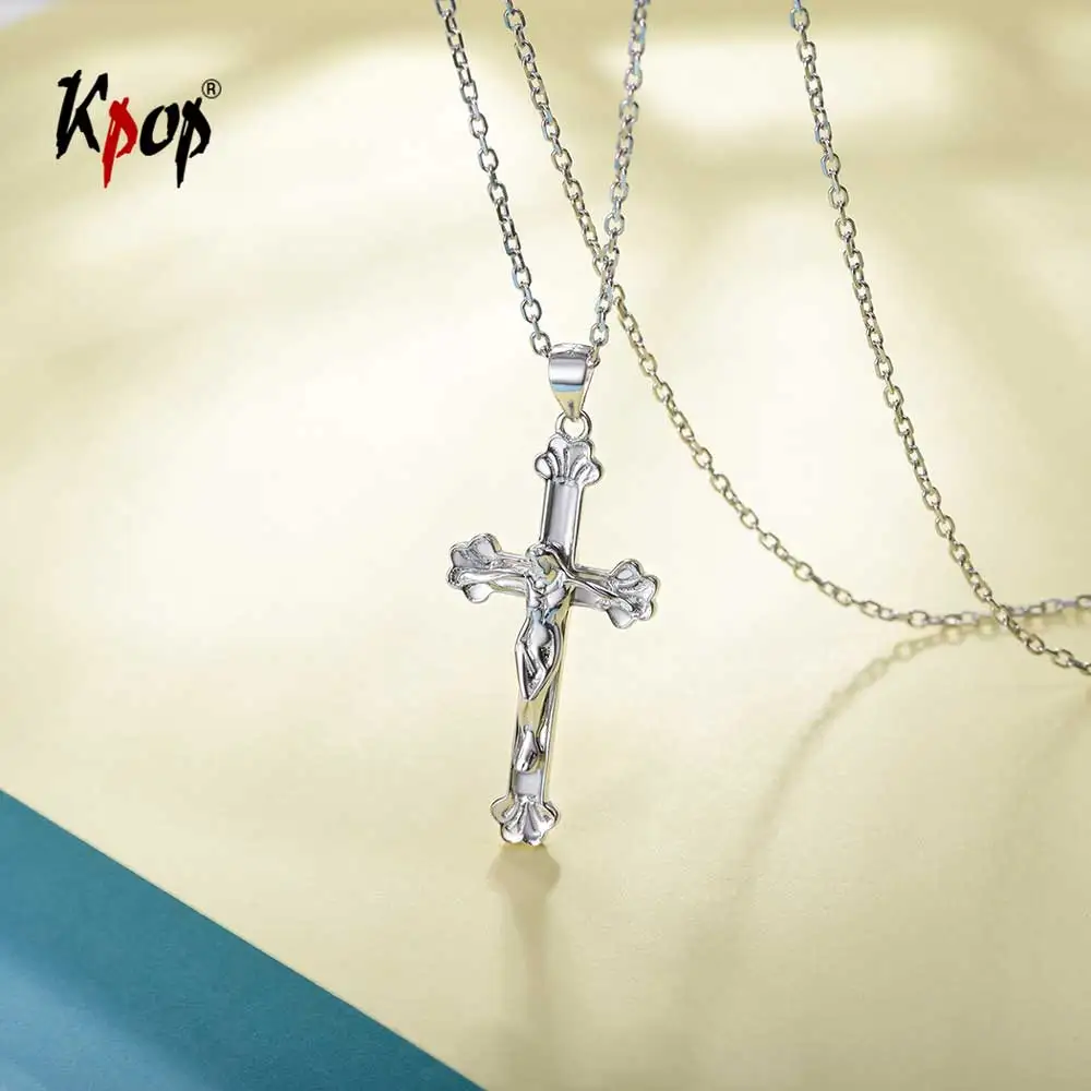 Kpop Genuine 925 Sterling Silver Cross Necklace Jesus Christian Crucifix Cross Charm Necklace Gifts for Women P6004
Kpop Genuine 925 Sterling Silver Cross Necklace Jesus Christian Crucifix Cross Charm Necklace Gifts for Women P6004