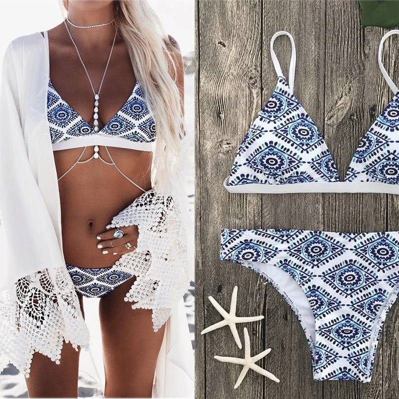 Sexy Ladies White Floral Halter Thong Biquini Swimsuit Swim Beach Wear Bathing Suit Swimwear Women Brazilian Push Up Bikini
Sexy Ladies White Floral Halter Thong Biquini Swimsuit Swim Beach Wear Bathing Suit Swimwear Women Brazilian Push Up Bikini