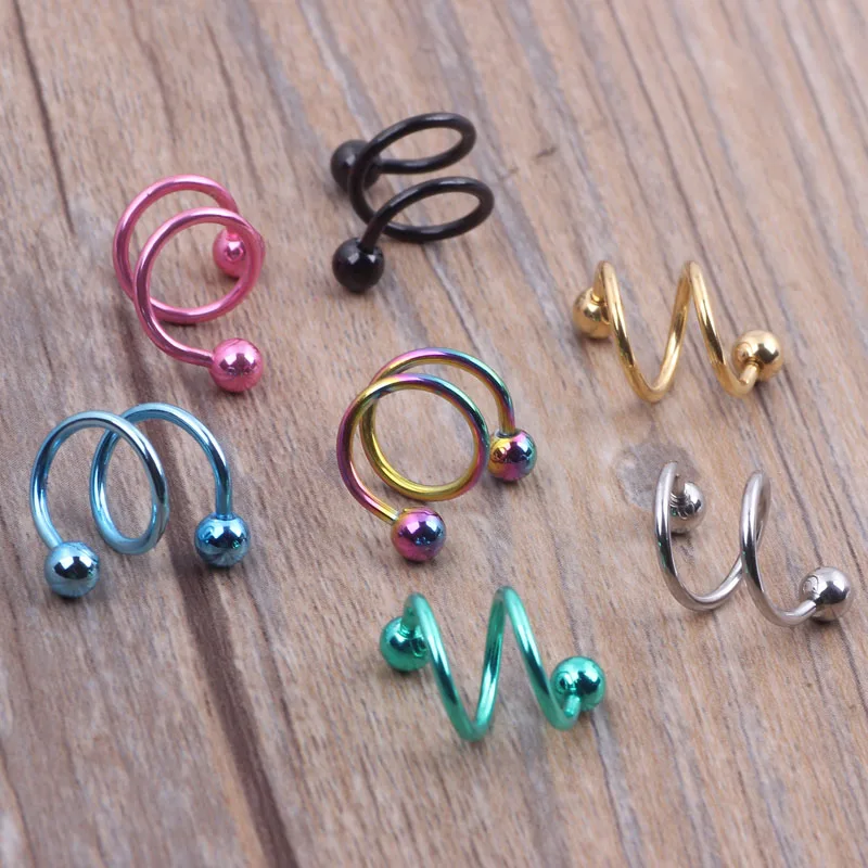 16g~1.2mm Double Twister Lip EAR CARTILAGE TRAGUS HELIX EYEBROW RING Earring Ear Hoop Stud
16g~1.2mm Double Twister Lip EAR CARTILAGE TRAGUS HELIX EYEBROW RING Earring Ear Hoop Stud