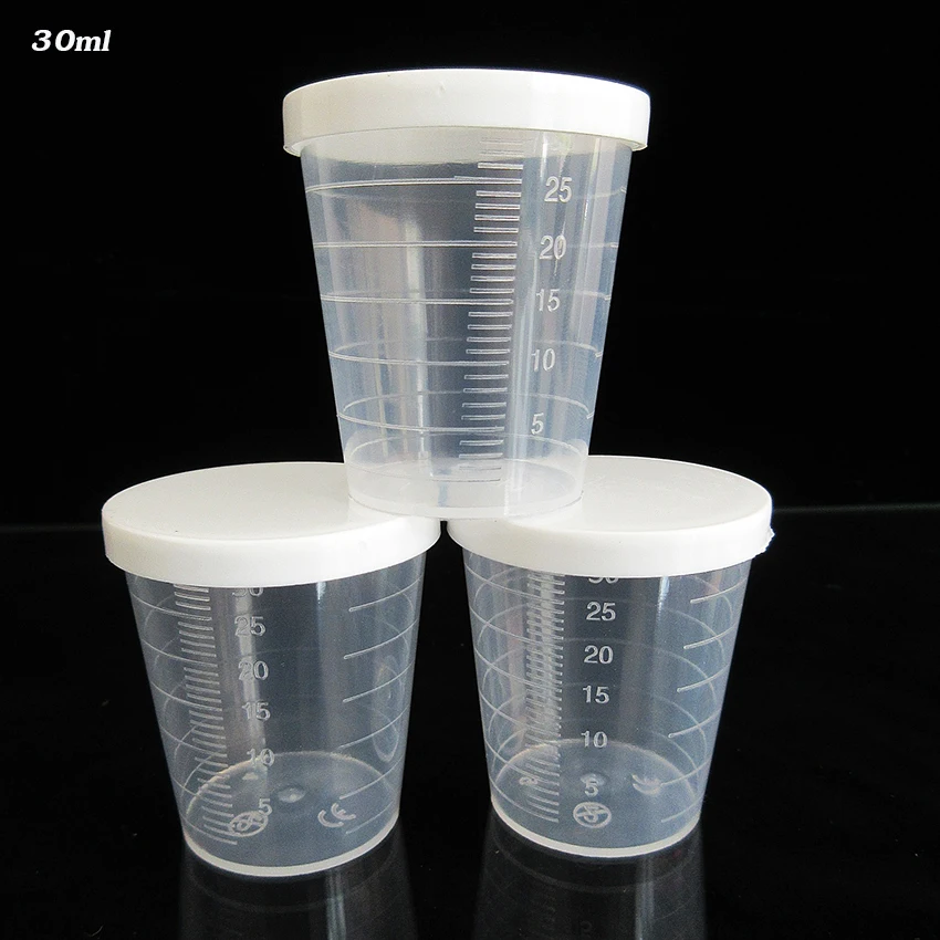 Пластиковый мерный стакан 30 мл измерительная кружка с носиком для кухни