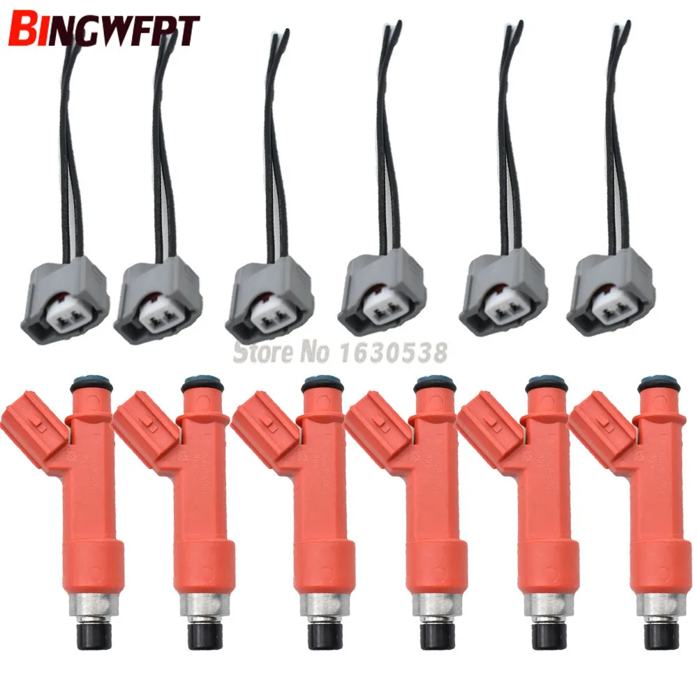 

6pcs/lot fuel injectors 1001-87F90 With plugs E85 High performance 850cc for New toyota supra 1jzget 2JZGTE engine motor