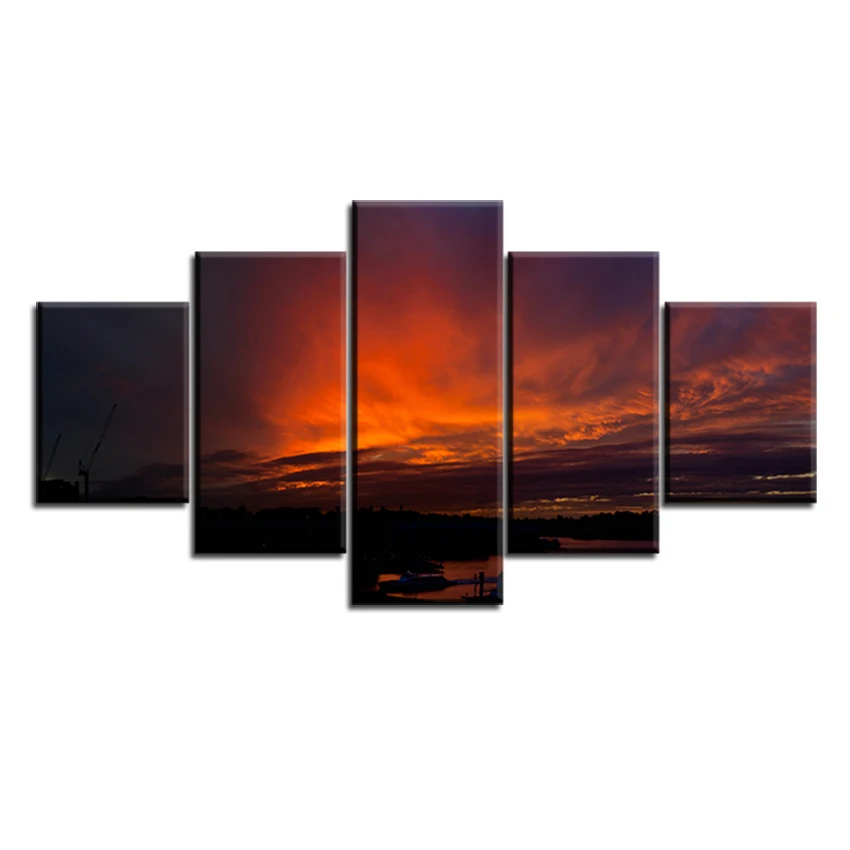 5 pc Set sunset-red NO FRAME Oil Painting Canvas Prints Wall Art Pictures For Living Room Decorations
5 pc Set sunset-red NO FRAME Oil Painting Canvas Prints Wall Art Pictures For Living Room Decorations